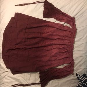 Ombre Off-Shoulder Dress